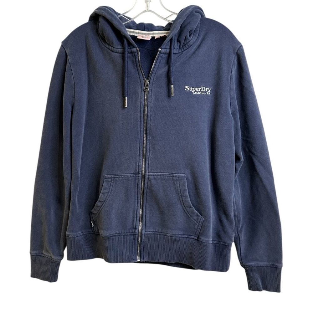 Superdry Vintage Full Zip Hoodie Navy Blue Size L